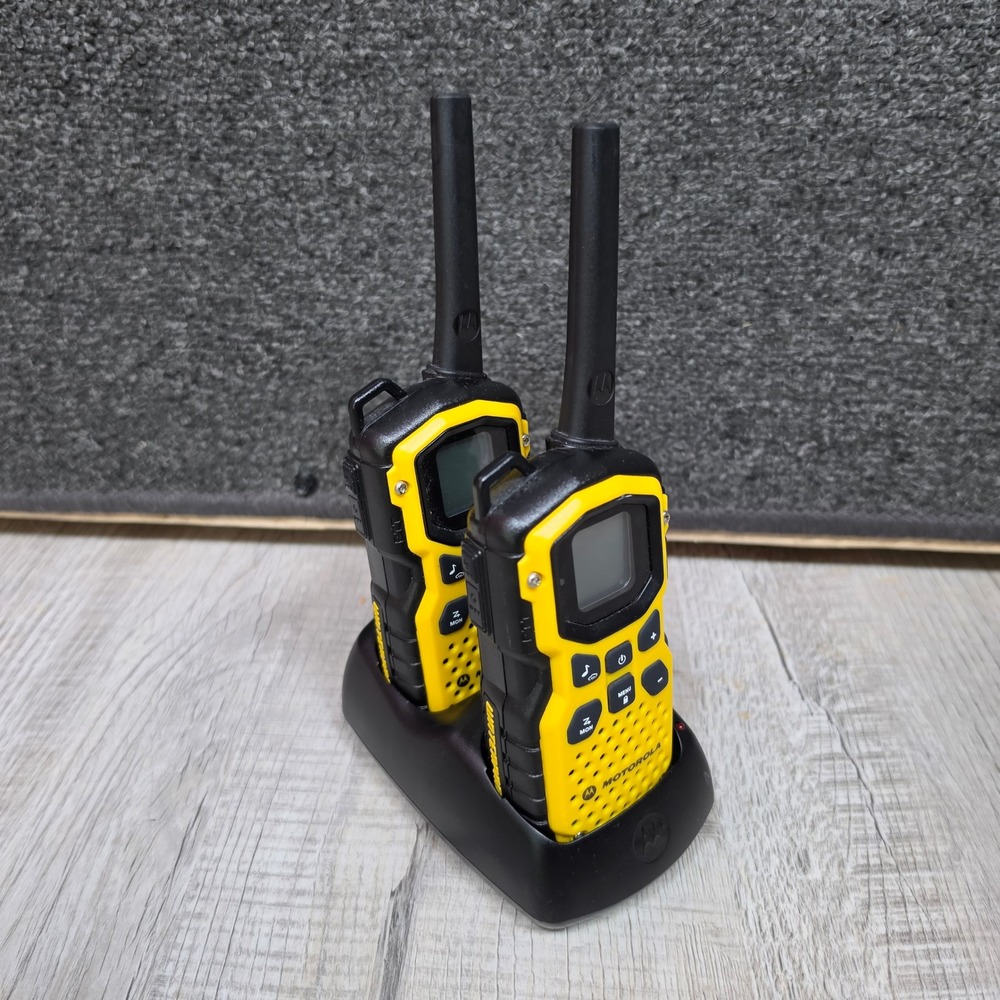 Motorola Talkabout MS350R Two Way Radio Yellow Black Waterproof Pair